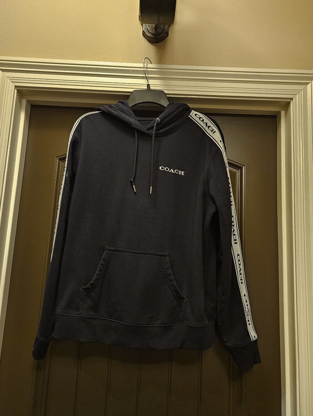 COACH Essential Hoodie, Navy Blue, Size Small
